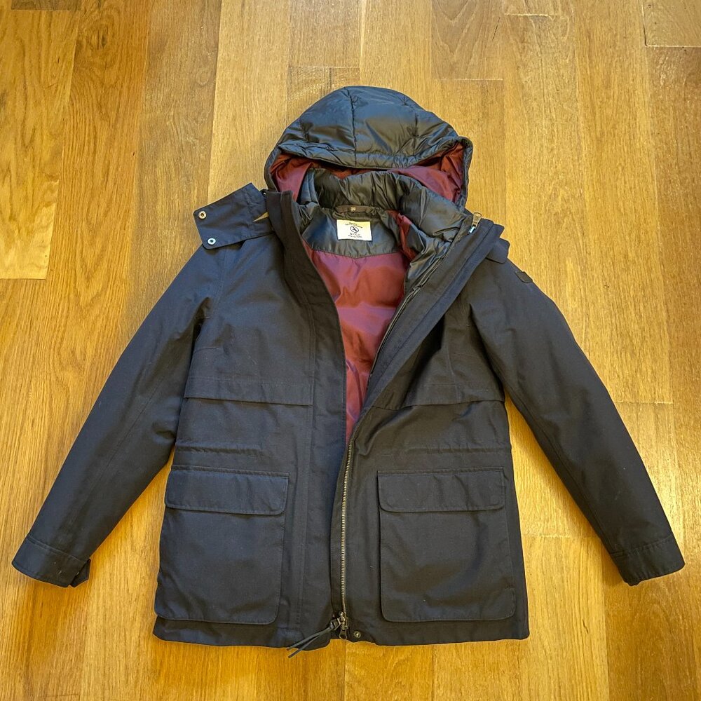 Aigle 2-in-1 Modular GORE-TEX Jacket Insulated w/90% Goose Down (Women's, Navy)